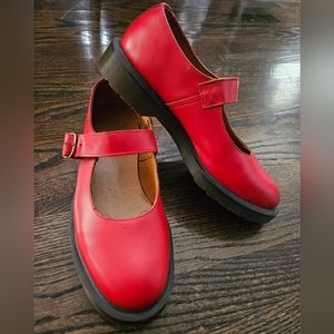 Dr. Marten Red Mary Jane Shoe Sz 9.5